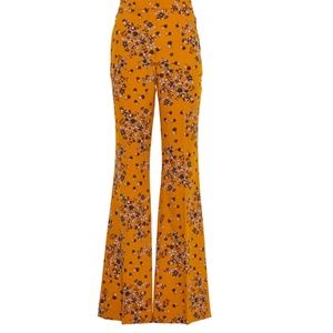 NWT | Pearl by Lela Rose | Copper Multi Floral Crepe Ruthie Pant | Sz 0